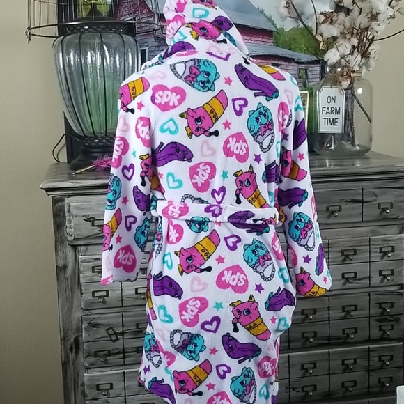 Sz 10 Lg Girls Shopkins Robe - Picture 2 of 4